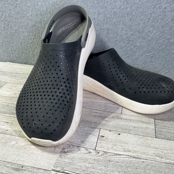 Crocs Clogs Shoes Mens 13 Black Lite Ride Clog Cushioned Comfort Slide On - Picture 7 of 8